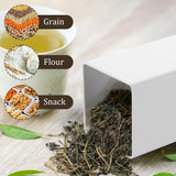 3Pcs Coffee Bean Storage With Bamboo Lid, Square Seasoning Box Organizer, Coffee Sugar Tea Storage Container Jars, Coffee Canister With Bamboo Lid, Set Of 3 Tea And Sugar Pot