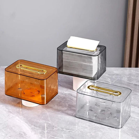 Luxury Tissue Box Holder, Home Living Room Tissue Box, Desktop Tissue Box, Multifunctional Desk Organizers