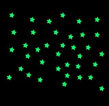 Set of 100 Fluorescents Star Stickers, Baby Room Colorful Fluorescent Sticker Home Decor, Stars Wall Stickers
