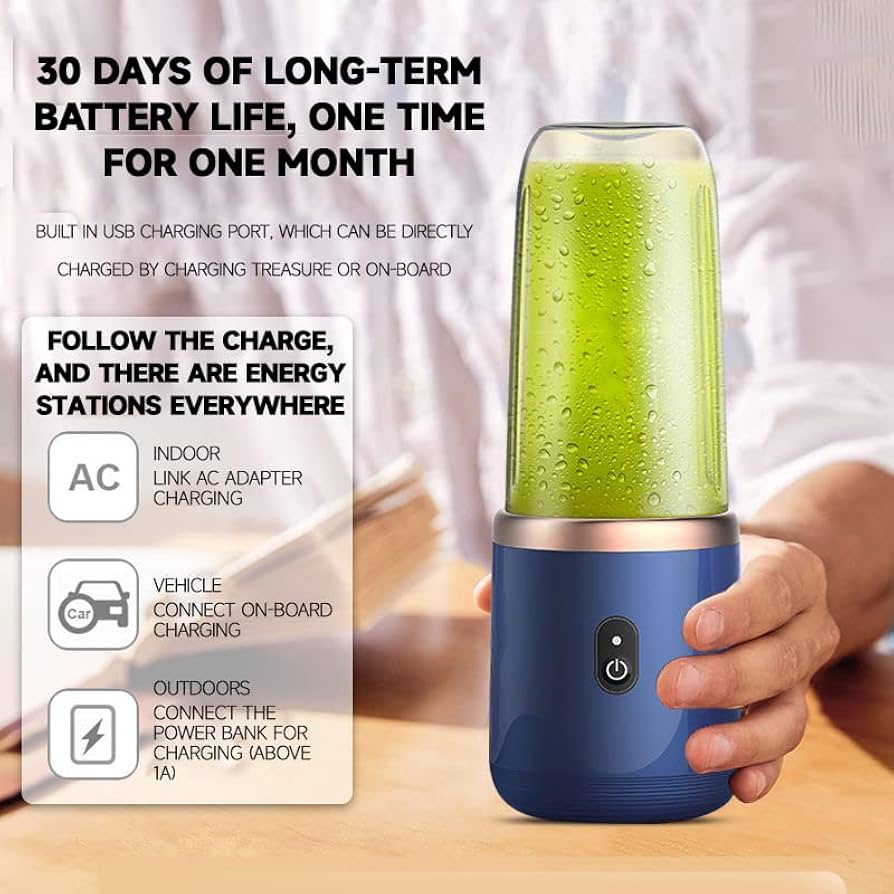 Multifunction Portable Juicer With Cup, Juicer Extractor Portable Blender, Rechargeable Portable Mini Juicer With Cup