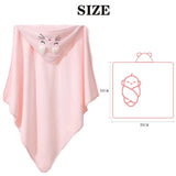 Baby Bathrobe Flannel Cloak, Cartoon Soft Hooded Spa Robe Bath Towel, Newborn Cover Up Hoodie Blanket, Little Angel Warm Sleeping Swaddle Wrap, Ultra Absorbent Toddler Bath Shower Towel
