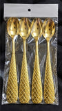 4pcs Elegant Gold Tableware Spoon Set, Stainless Steel Table Spoon, Kitchen Accessories