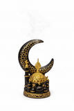 Royal Crescent Ramadan Incense Lamp, Ramadan Moon Bakhoor Burner, Luminous Crescent Oud Burner