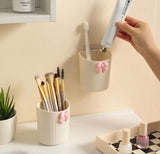 Wall Mounted Kawaii Bow Pen Holder, Wall Hanging Pencil Case, Large Capacity pen Container