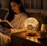 Crystal Ball Decorative Night Lamp,     Elegant Crystal Ball Table Light, Golden Decorative Ambient Night Light