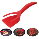 Egg Flipper Spatula, Silicone Cooking Spatula, 2 in 1 Grip Flip Tong, Silicone Steak Tongs, Omelette Turners, Pancake Bread Clamp