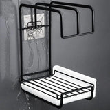 Iron Dishcloth Storage Rack, Creative Fabric Kitchen Rack, Wall Mounted Iron Shelf, Countertop Multifunctional Towel Rack, Wrought Iron Rag Basket, Sink Sponge Drain Rack