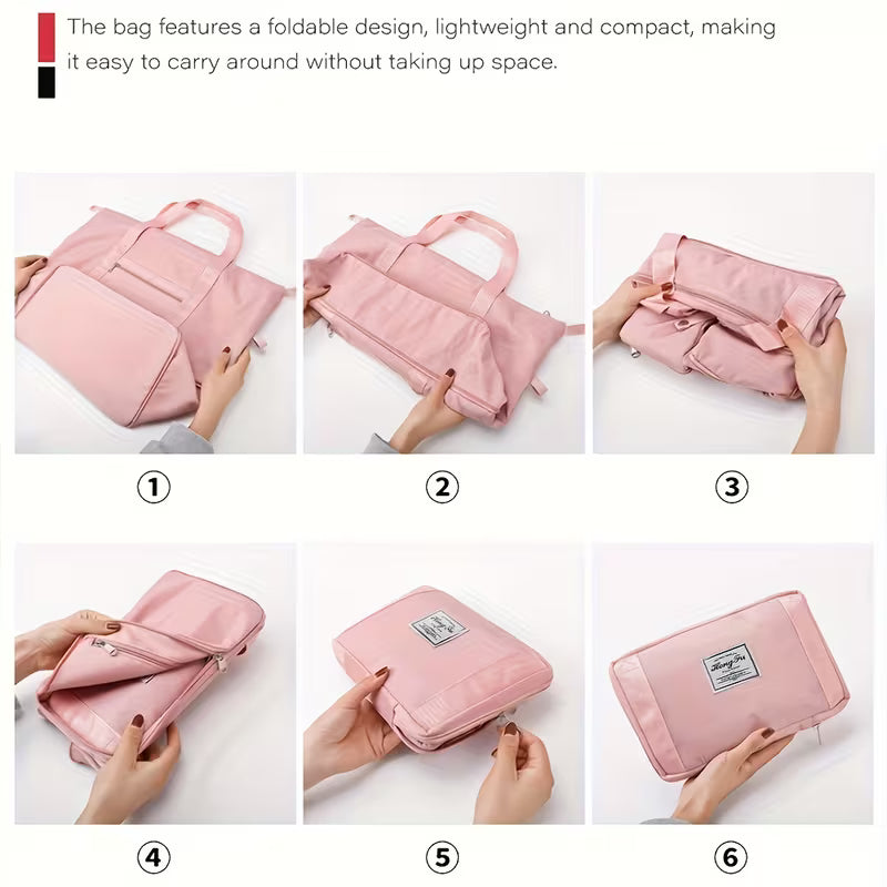 Extendable Travel Bag – Large Capacity Foldable Waterproof Luggage Bag with Dry & Wet Separation