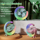G Shape LED Fan – RGB Rechargeable Cooling Fan