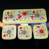 Set Of 4 Magic Fridge Box, Food Storage Container with Lid for Refrigerator, Multipurpose Food Fridge Keeper, Food Storage Box
