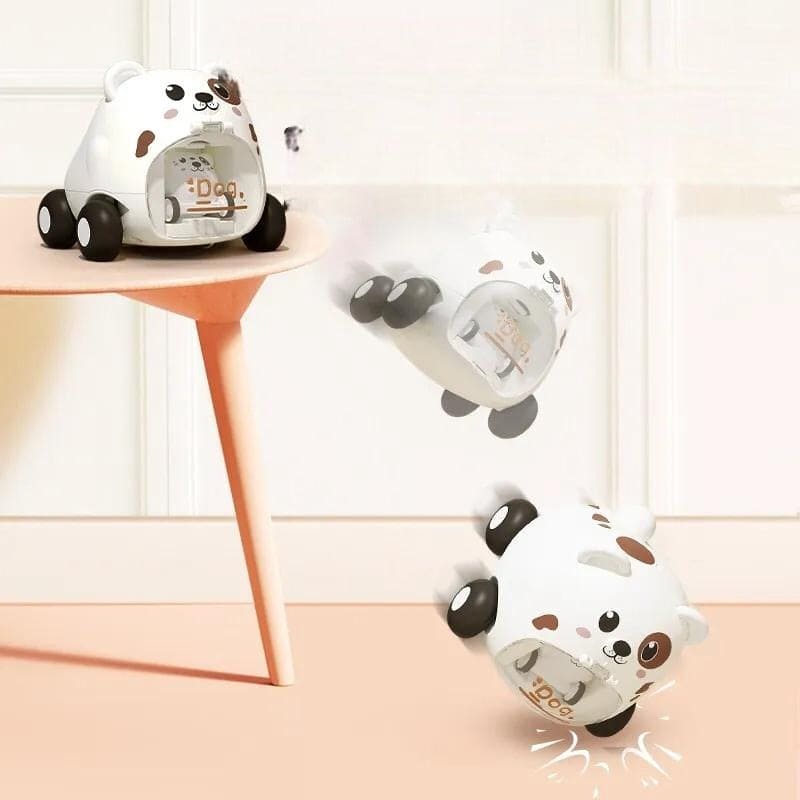 Montessori Baby Toy Car, Animals Pull Back Cars, Cute Pet Catapult Car Toy, Mini Inertia Car, Cartoon Push Press Power Toy, Plastic Push and Go Car, Funny Animals Pull Back Cars for Kids, Parent Child Interactive Toy