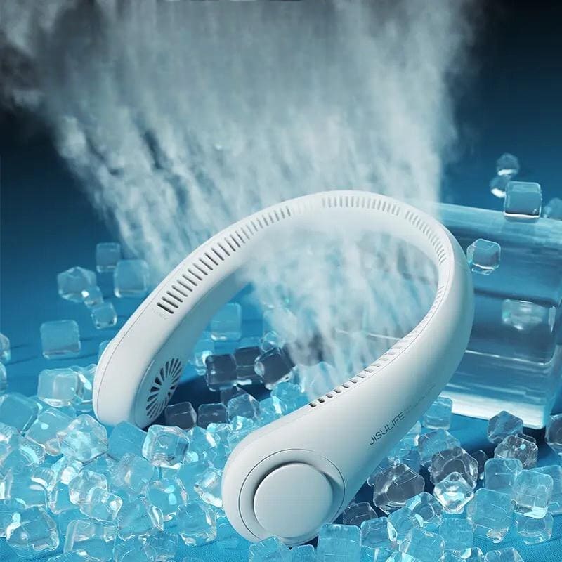 Portable Neck Fan, Bladeless Hanging Neck Fan, Summer Traveling Outdoor Sports Fans, Hands Free Rechargeable Head Fan, Cooling Airflow Wingless Neck Fan, Mini Air Cooler Conditioner for Travel Outdoor, Adjustable Comfy Neck Fan