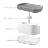 2-in-1 Dish Soap & Sponge Dispenser – Leak-Free Kitchen Soap Pump & Sponge Tray