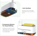 2-in-1 Dishwashing Soap Pump Dispenser with Sponge Tray Organizer
