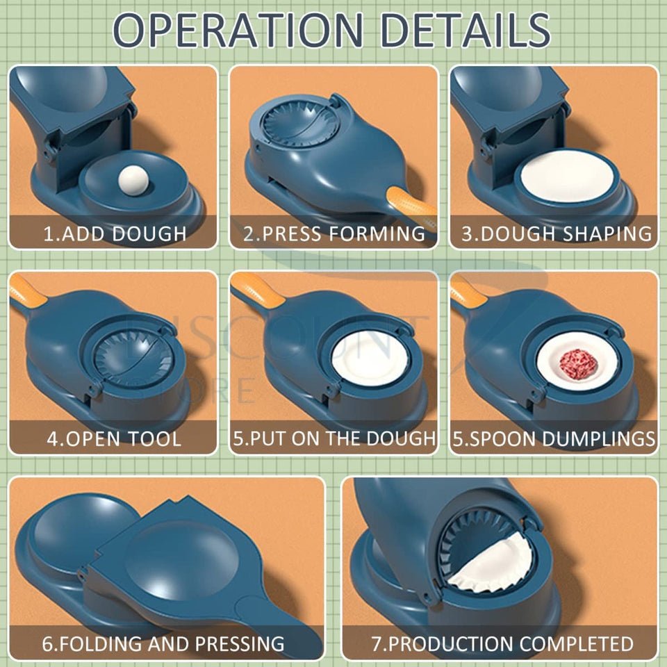 2 in 1 Dumpling & Samosa Maker – Easy Press Kitchen Tool