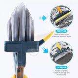 2 In 1 Floor Scrub Brush Rotating With Long Handle - Floor Mop