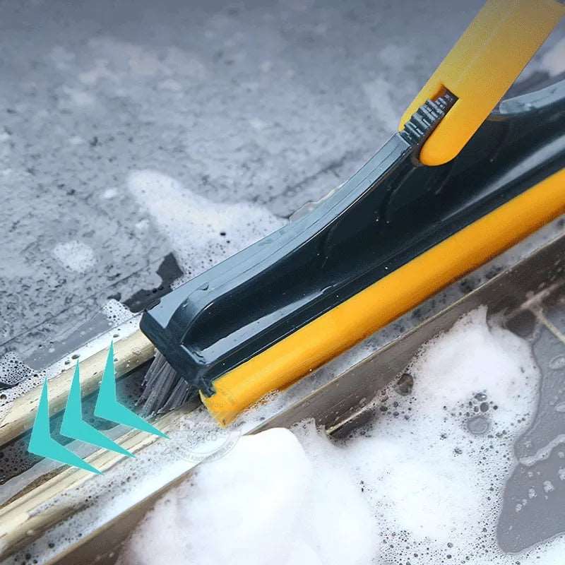 2 In 1 Floor Scrub Brush Rotating With Long Handle - Floor Mop