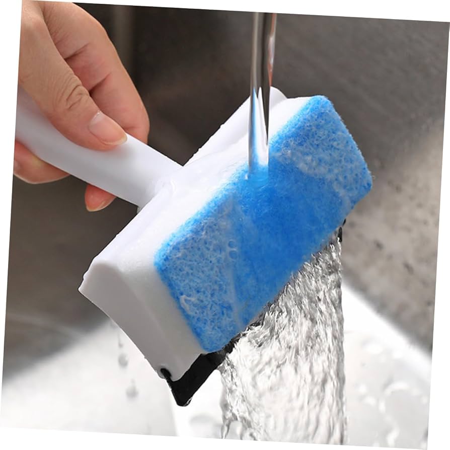 2-in-1 Window Cleaner Brush – Scrubber & Squeegee for Streak-Free Shine
