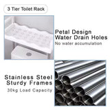 2 Tier Toilet Storage Rack Caamoad Shelf Stainless Steel