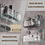 Transparent Suction Cup Bathroom Storage Shelf – No Drill Wall Mounted Organizer Rack