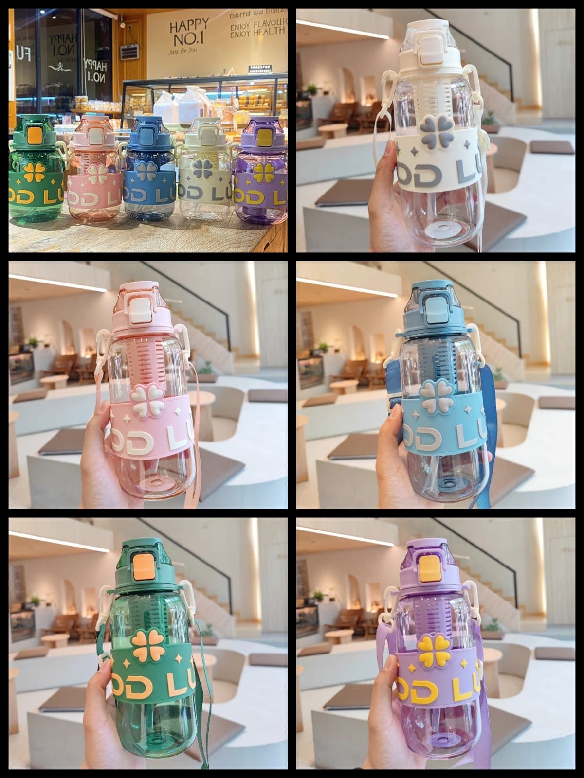 1L Student Summer Water Bottle, Fashion Plastic Bottle with Straw, Outdoor Sport with Tea Separator for Kids, 900ml Beverages Dispenser, Portable Drinking Water Bottle, Portable Drink Bottle For Outdoor, Kids Water Sippy Cup