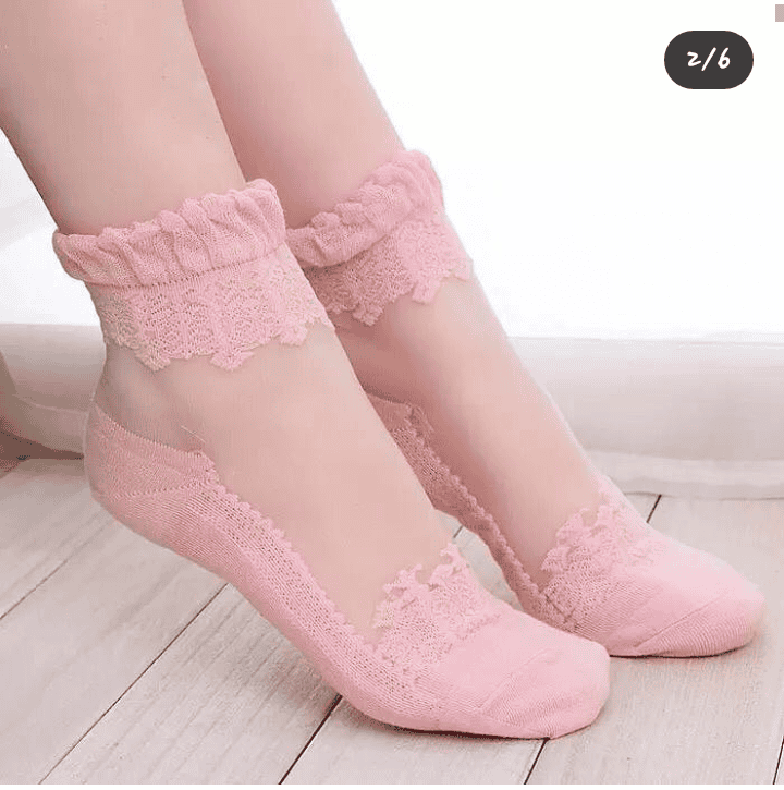 Pack of 4 Transparent Socks