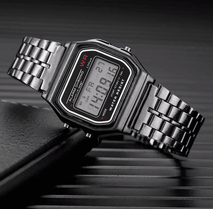 New Retro Classic LED Stainless Steel Digital 