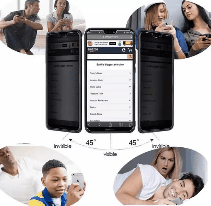 9D Anti Spy Privacy Tampered Glass 