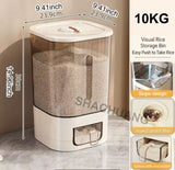 Transparent Kitchen Rice Storage Dispenser, Moisture Proof Cereal Dispenser, Sealed Storage Rice Container