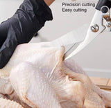 Effort Saving Spring Kitchen Shears, Multifunctional Meat Scissors, Heavy Duty Meat Poultry, Kitchen Cutting Tool