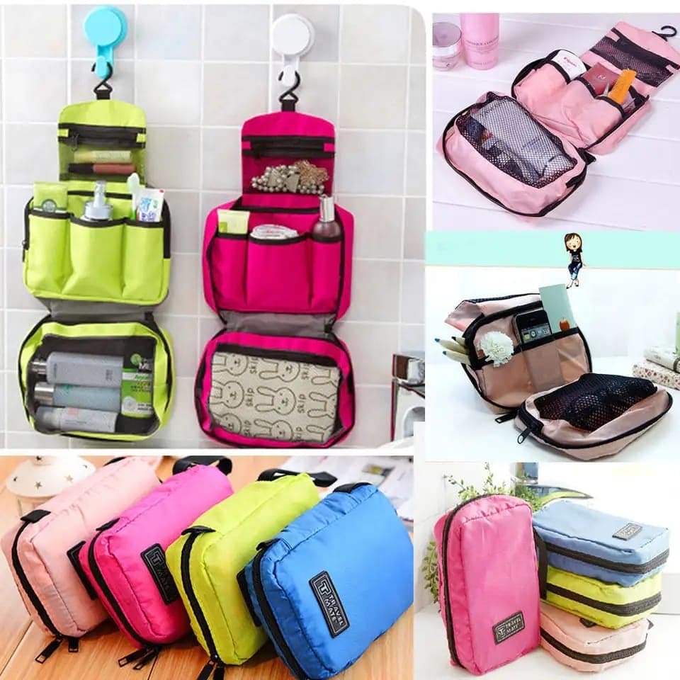 Travel Mate Bag, Unisex Camping Travel Hang Bag, Toiletry Purse Holder Organizer, Waterproof Folding Toiletry Bag, Men And Women Oxford Travel Bag, Multipurpose Hanging Wash Bag, Multifunctional Storage Bag