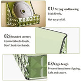 Mirror Cabinet Storage Box, Diamond Pattern Desktop Storage Box, Luxurious Hanging Makeup Organizer, Wall Mounted Plastic Washstand Shelf, Stackable Storage Box Rack, Sundries Snack Storage Basket
