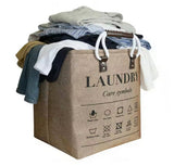 Nordic Style Handheld Laundry Basket, Printed Laundry Hamper With Handle, Portable Dirty Clothes Basket