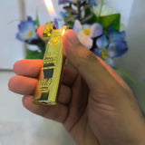 Gold Bar Long Lighter, Luxury 999 Gold Brick Jet Gas Lighter, Refillable Butane Gas Lighter, Gold Polishing Cigarette Cigar Pocket Lighter, Inflated Smoke Lighter