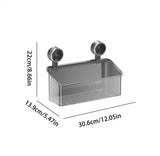 Acrylic Bathroom Suction Cups Shelves, Transparent Punch Free Storage Rack, Bathroom Storage Basket Holder