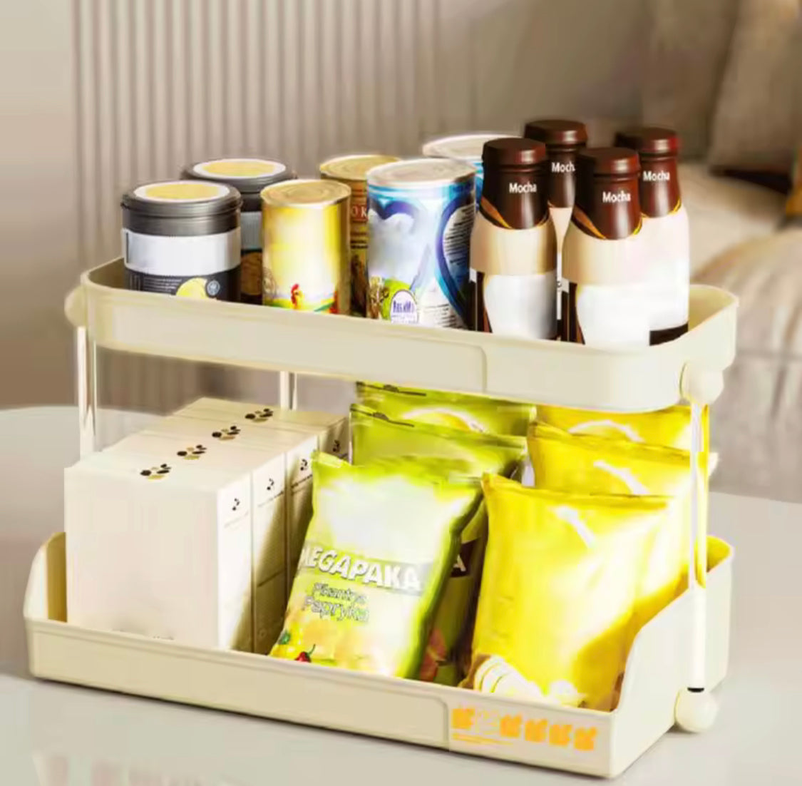 2 Tier Desktop Storage Shelf, Multifunctional Cup Holder, Multipurpose Mug Rack Tea Cup Holder, Kitchen Coffee Cup Rack For Office Home