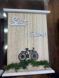 Vintage Wooden Wall Mounted Key Box, Wall Ornament Key Cabinet, Wall Mounted 6 Hook Key Holder