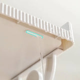 Simple Man Storage Shelf, Multipurpose Storage Wall Rack, 2 Layer Organization Shelf Rack, Bathroom Kitchen Guard Rail Shelf, Wall Mounted Storage Rack, Versatile Multilayer Floating Rack