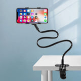 Goose Neck Flexible Phone Holder, Universal Lazy Mobile Phone Stand, Long Arm Cell Phone Holder, Car Mobile Clip Holder Stand, Multifunction Universal Long Arm Bracket, Portable Foldable Metal Lazy Stand Clamp