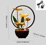 LED Leave Fountain, Desktop Decor Fountain, Electric Indoor Fountain, Waterfall Decor Fountain