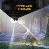 100 LED Solar Light, Motion Sensor Outdoor Solar Lamp, Courtyard Waterproof Stairs Outdoor Wall Light, Multifunctional Solar Lamp, Outdoor Garden Decoration Solar Led Light, Sunlight Powered Spotlight with Motion Sensor