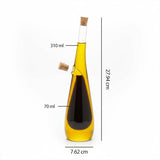 Double Layer Glass Oil Jug, Oil Cruet Jar, Oil And Vinegar Dispenser, Double Oil Dispenser With Cork