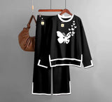 Comfortable Night Dress, Black Sleep Wear, Cozy Night Suit