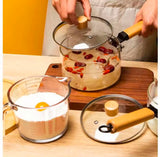 Heat Resistant Cooking Glass Pot, New Transparent Design Pot, Kitchen Cooking Saucepan