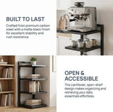 Adjustable Floor Standing Kitchen Pot Storage Rack,  Space Saving  Storage Rack, Multi Layer Kitchen Cabinet Storage Rack, Multifunctional Under Sink Organizer