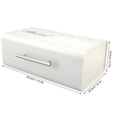 Luxury Metal Bread Storage Box,  Countertop Bread Storage Container, Roll Top Bread Box with Stainless Steel Handle