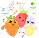 Musical Fruit Sensing Piano Plush Toy, Interactive Musical Sensory Toy, Musical Soft Children Plush Toy, Cute Motion Sensor Fruit Toy