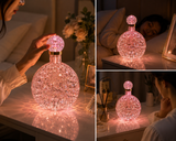 Crystal Perfume Bottle Shape Night Lamp, Decorative Ambient Table Light, Crystal Perfume Bottle Ambient Light, Decorative Table Lamp