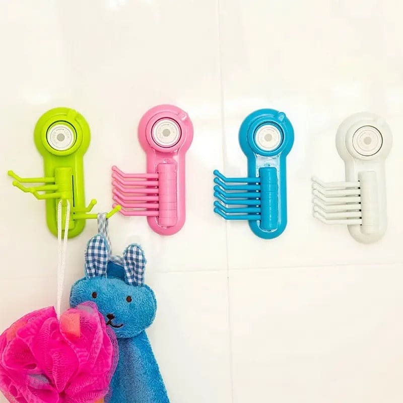 Vacuum Wall Hook, Six Claw Wall Hook, Wall Mounted Hook for Home Kitchen Bathroom Storage Rack Organizer, Small Objects Hanger with Six Claw Hook, Trace Strong Sucker