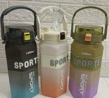 1200ml Fantasy Sports Water Bottle, 1L Gradient Outdoor Fitness Sports Bottle, Water Bottle With Straw, Portable Gym Fitness Sports Shaker, Leak Proof Water Bottle For Outdoor Camping, Beverage Container For Outdoor